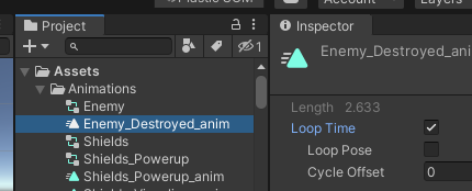 Default Loop Time box checked On